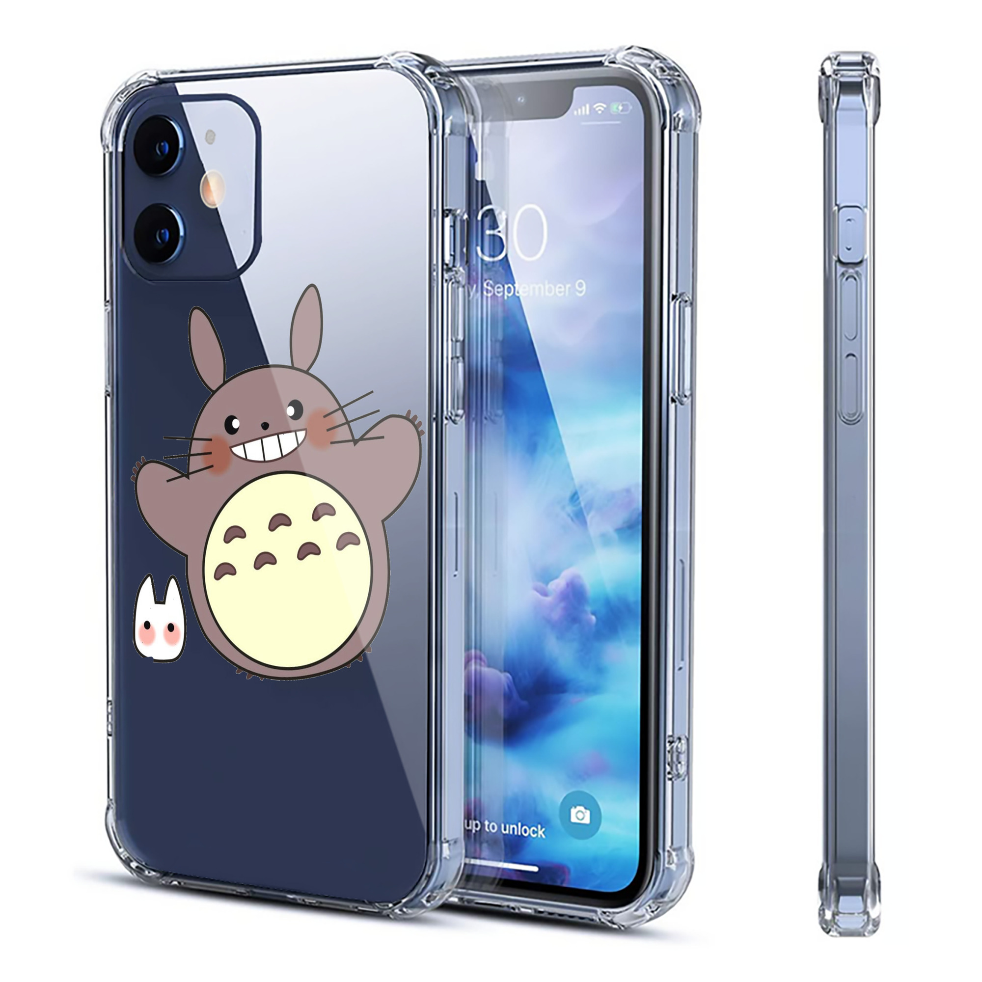 （画像用） となりのトトロ 草壁メイ 草壁サツキ My Neighbor Totoro Satsuki Kusakabe Mei Kusakabe 【iPhone 12シリーズ対応】透明スマホケース（クリアソフトケース）